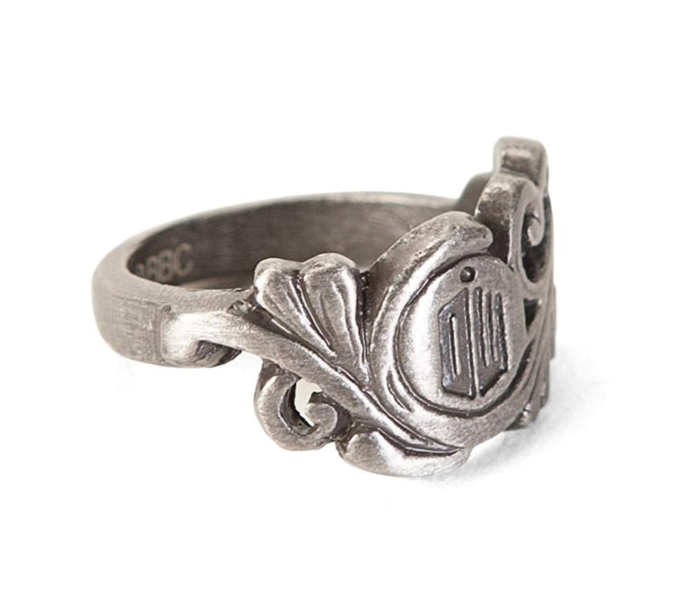 Doctor Who Small Scroll Deco Logo Ring