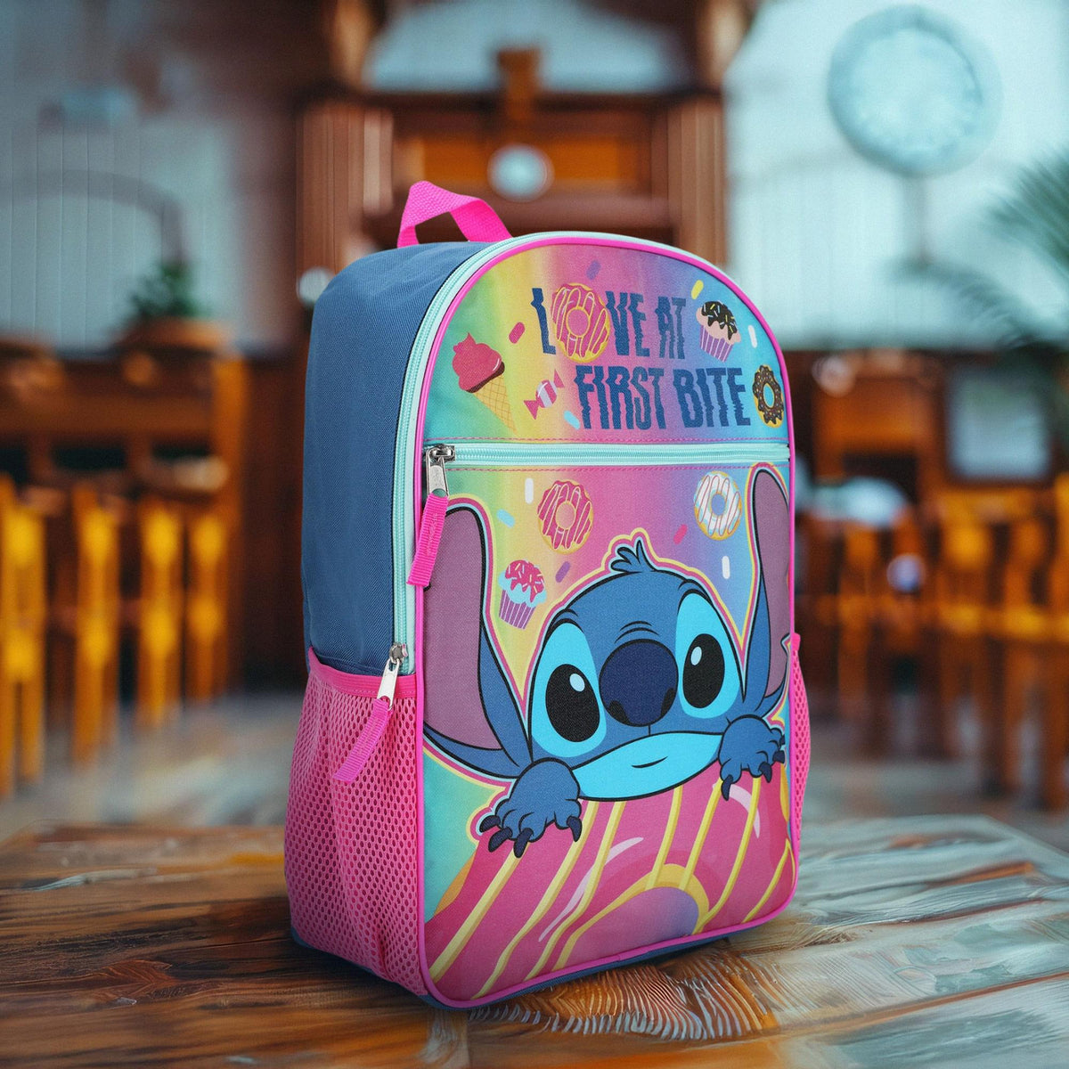 Disney Stitch Love At First Bite 16 Inch Backpack