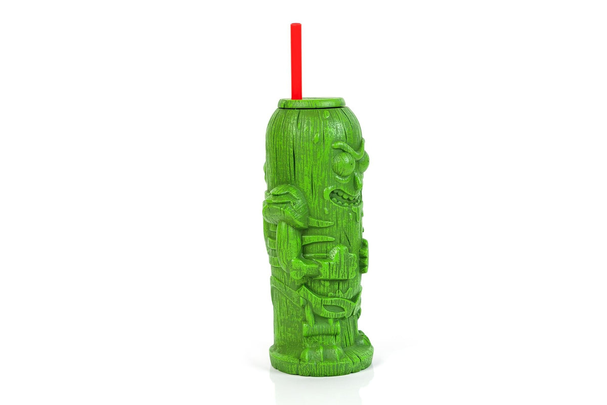 Geeki Tikis Rick and Morty Pickle Rick Plastic Tumbler | Holds 22 Ounces