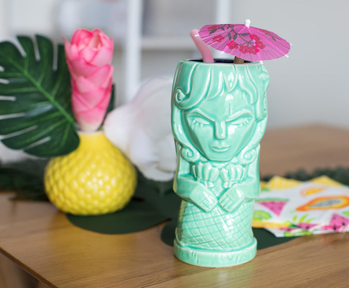 Geeki Tikis Green Mermaid Fantasy Mug | Ceramic Tiki Style Cup | Holds 15 Ounces