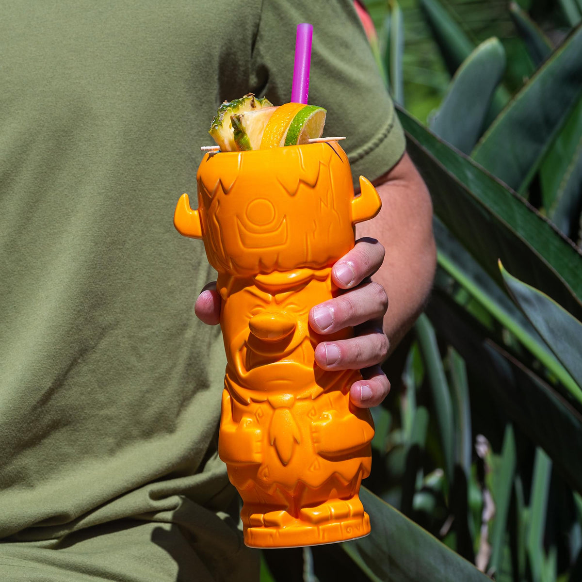 Geeki Tikis The Flintstones Mug Set | Fred & Barney Tiki Mugs | Holds 28 Ounces
