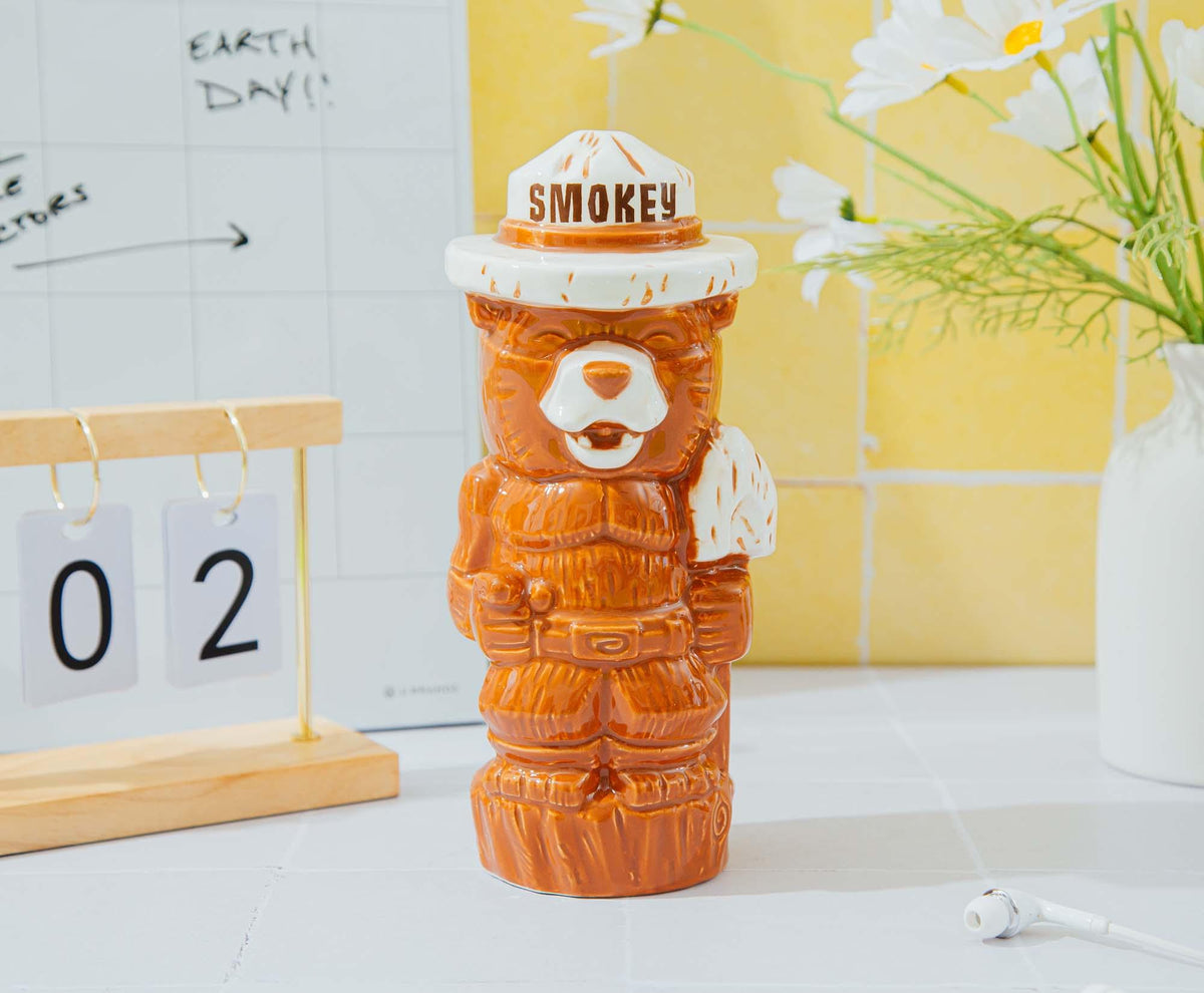 Geeki Tikis Smokey Bear Ceramic Mug | Holds 14 Ounces