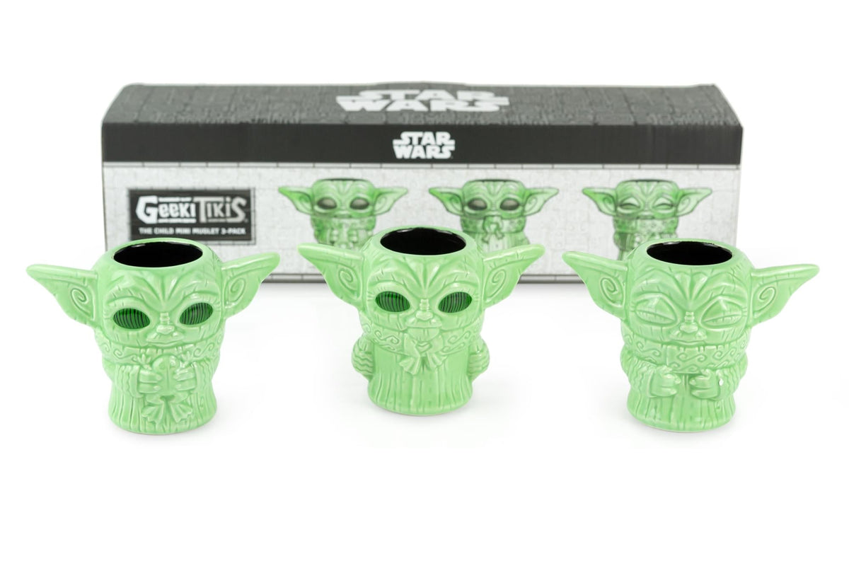 Geeki Tikis Star Wars Mandalorian The Child Mini Muglets | Set of 3 | 2.5 Ounces