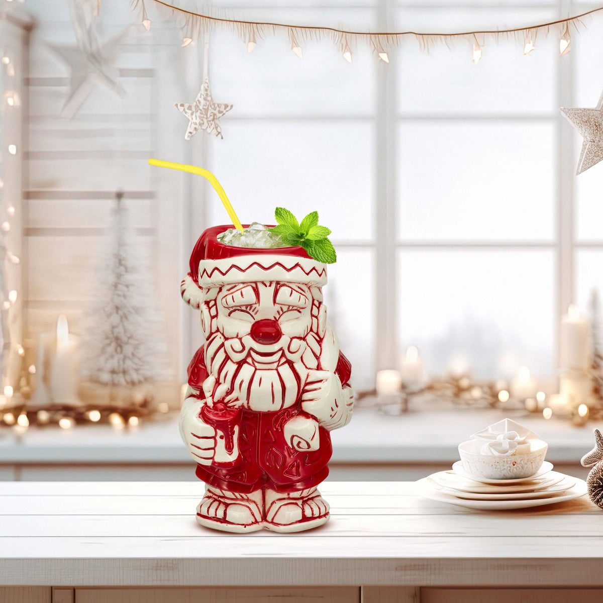 Geeki Tikis Santa Clause 30 Ounce Ceramic Mug