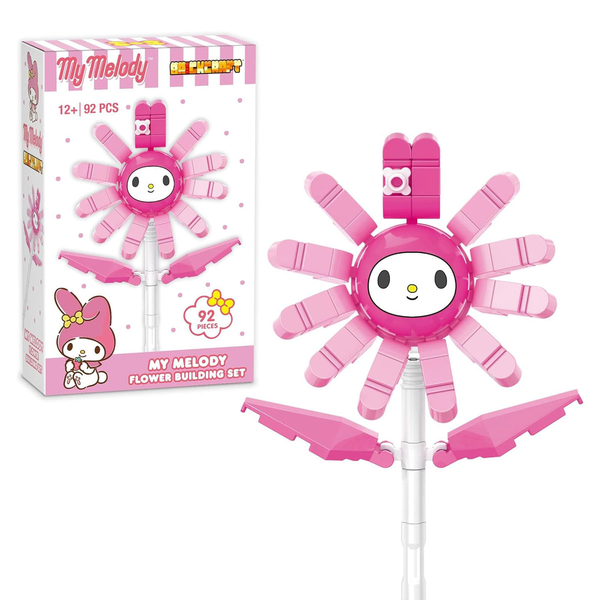 Sanrio My Melody Flower 92 Piece Brick Building Set