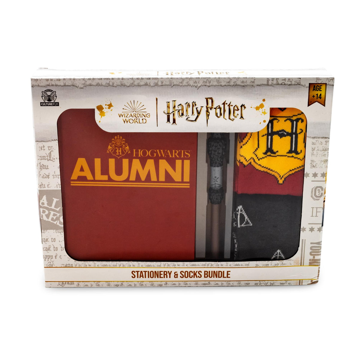 Harry Potter Hogwarts Alumni Journal and Sock Bundle