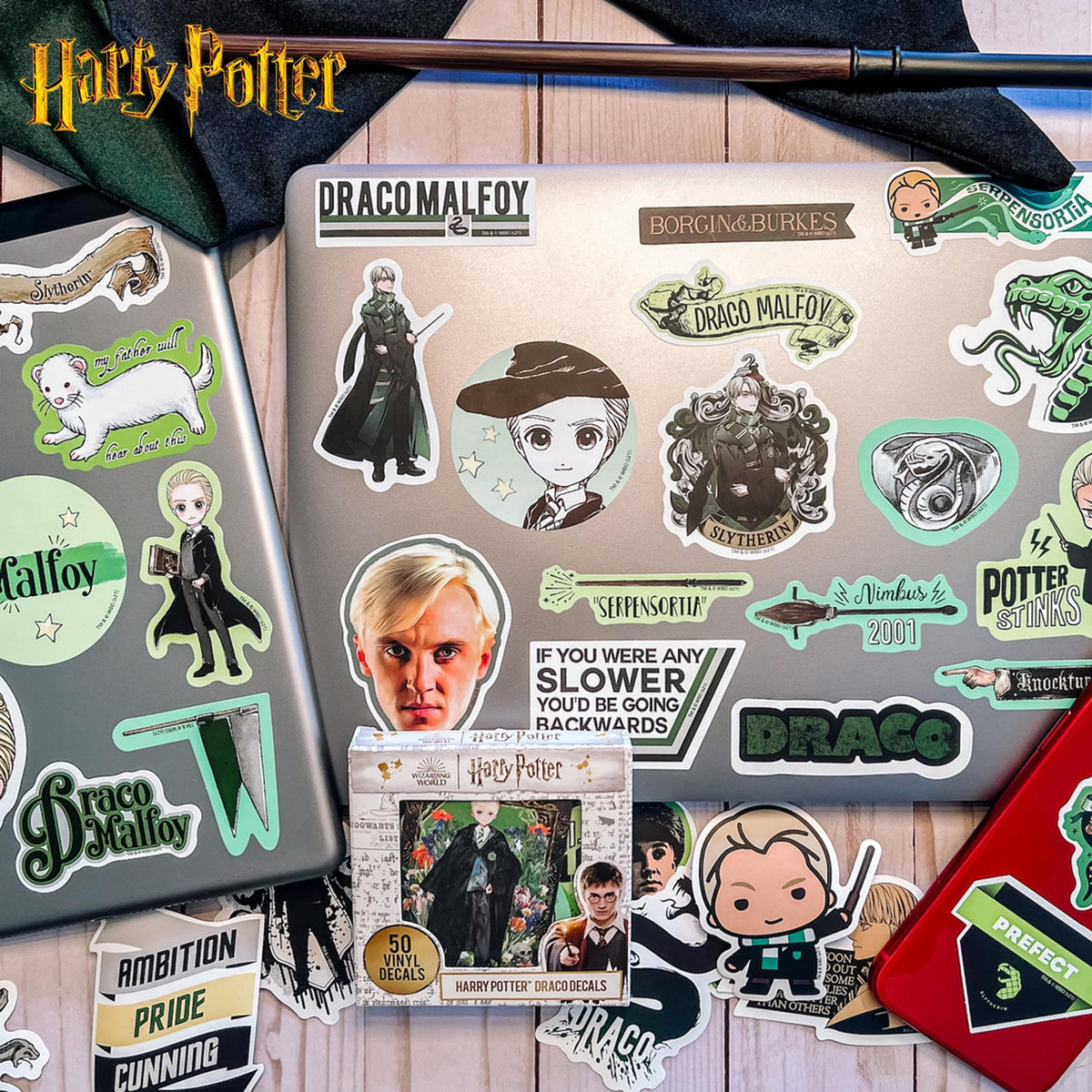 Harry Potter Draco Malfoy Vinyl Decal 50-Pack