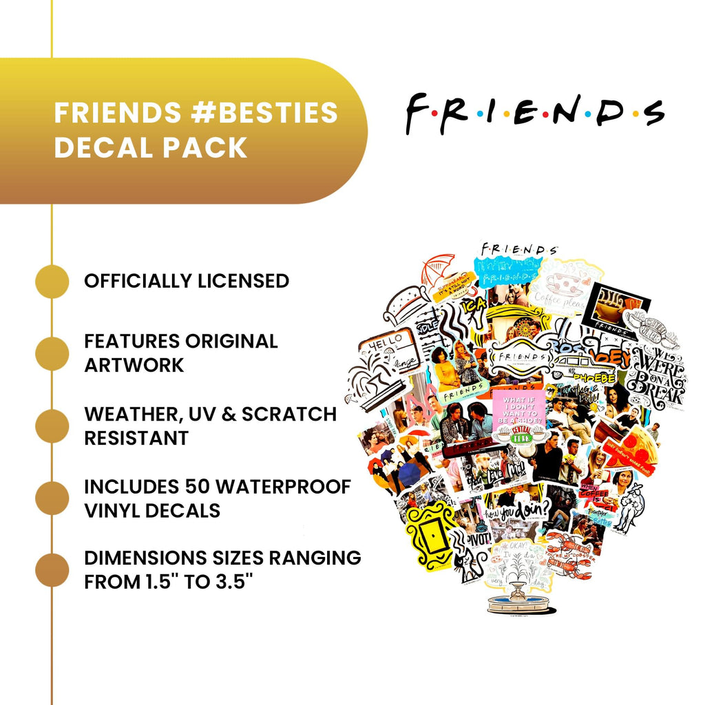Friends #BESTIES Vinyl Decal 50-Pack