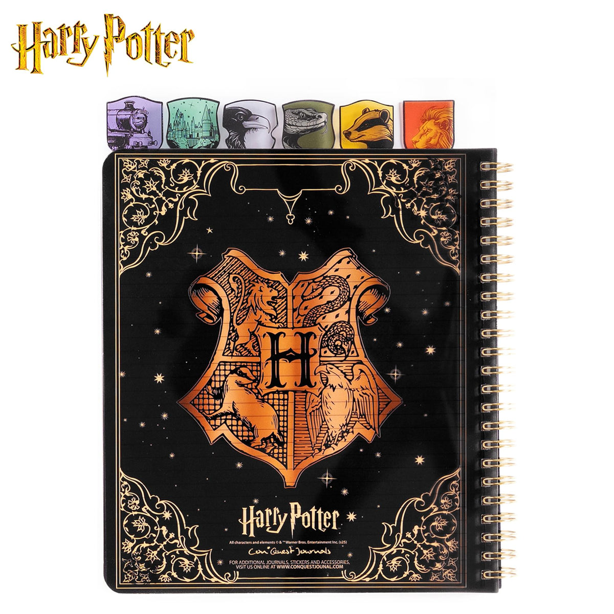 Harry Potter Sorting Hat 8 x 7 Inch 6-Tabbed Spiral Journal | 144 Pages