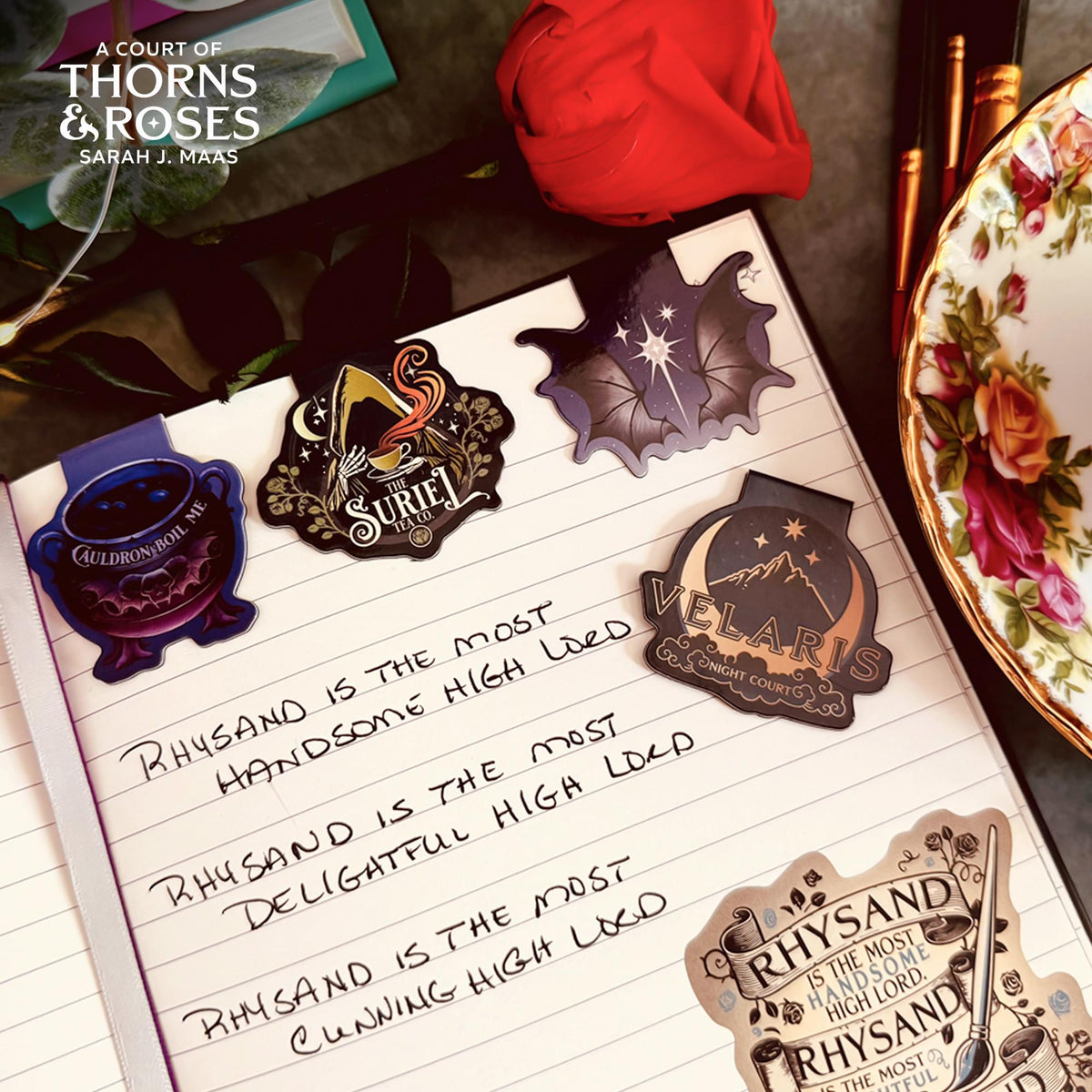 A Court Of Thorns and Roses Magnetic Bookmarks Set Of 4