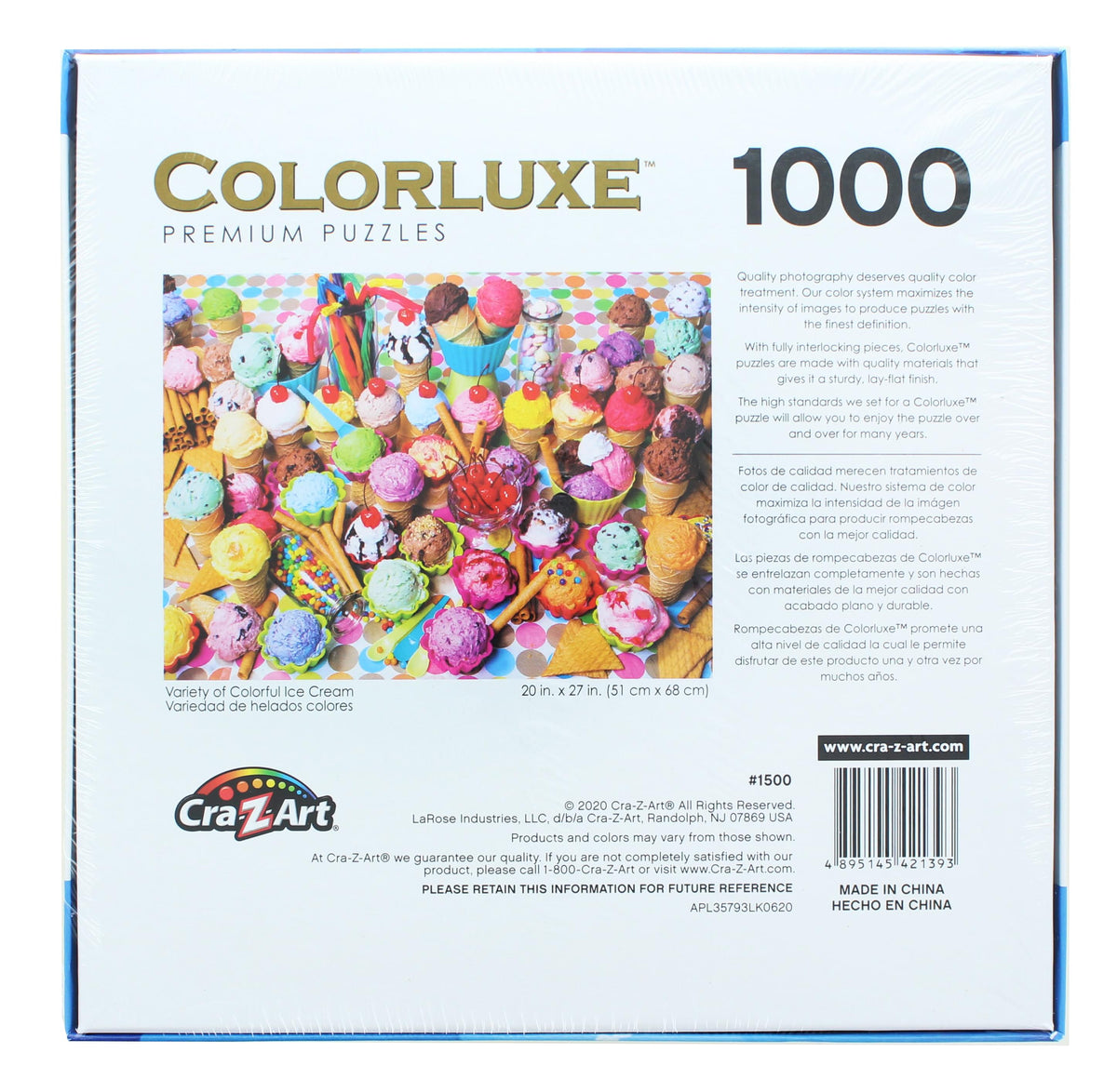 Variety Of Colorful Ice Cream 1000 Piece Jigsaw Puzzle