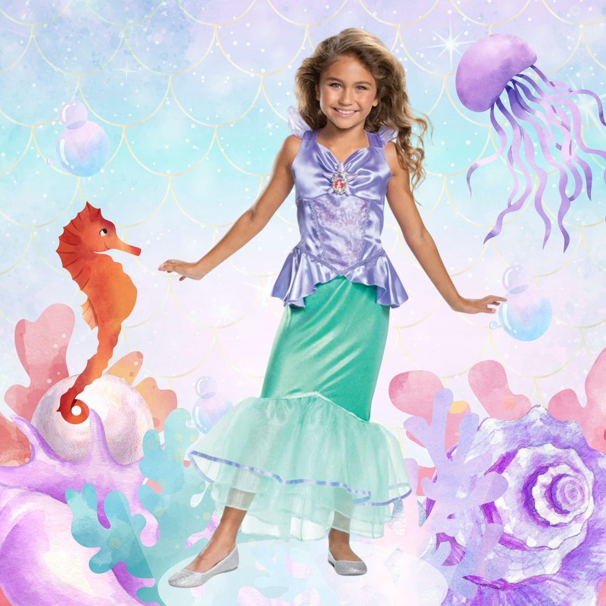 Child Disney The Little Mermaid Ariel Deluxe Costume
