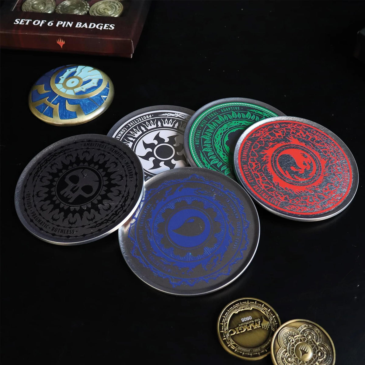 Magic The Gathering 5-Piece Mana Symbols Drink Coaster Set