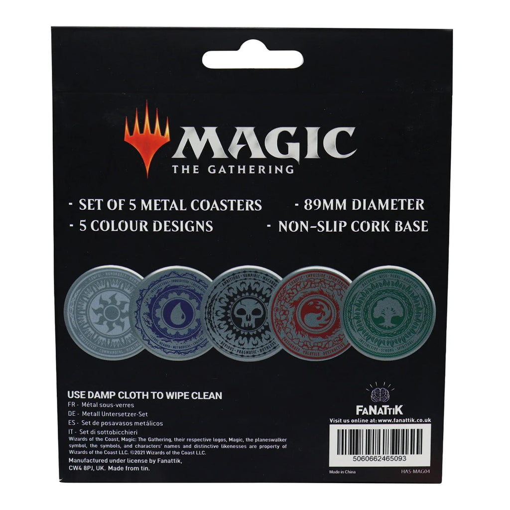 Magic The Gathering 5-Piece Mana Symbols Drink Coaster Set