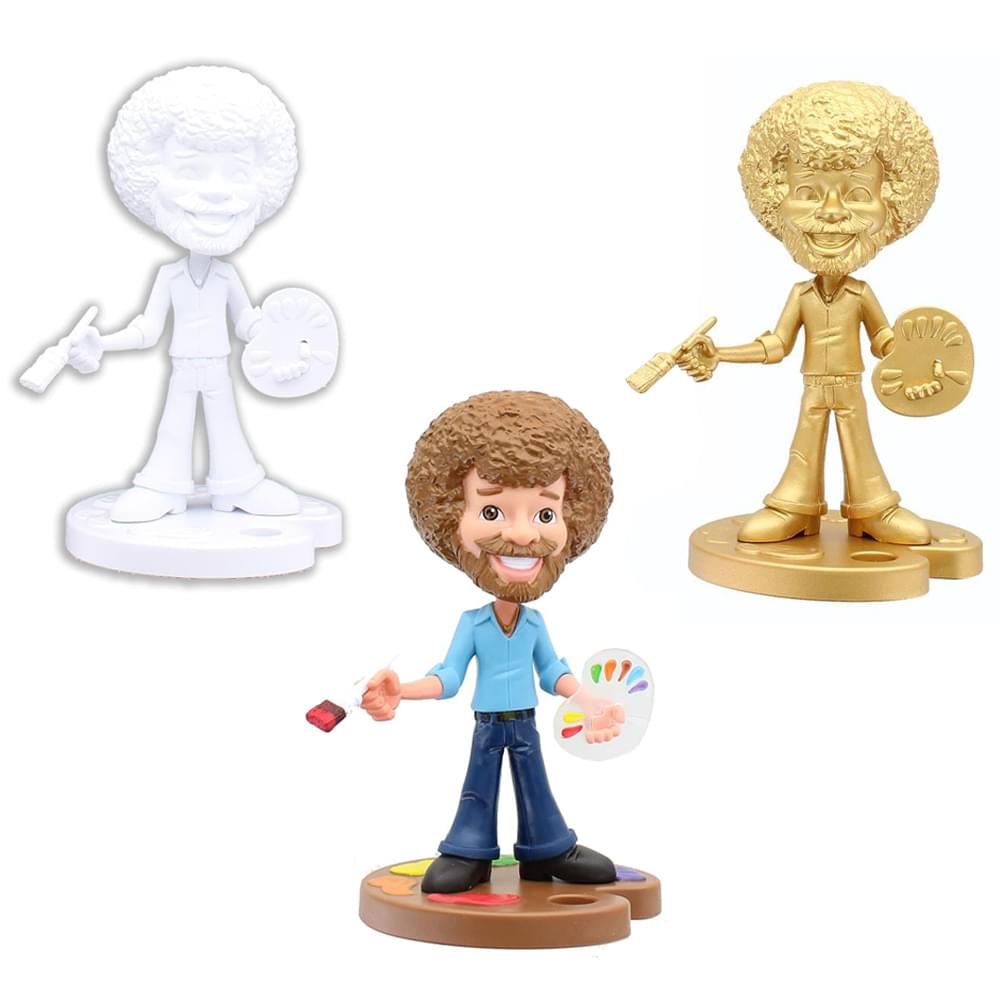 Bob Ross Toonies 6.5 Inch Vinyl Figure Collectible Set Of 3