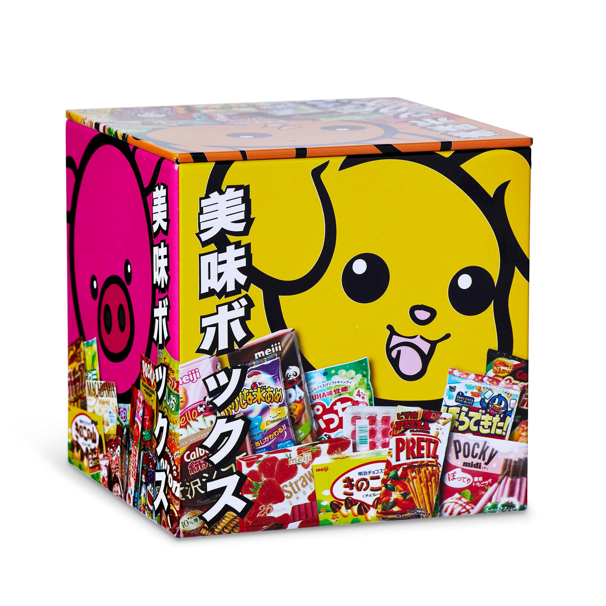 Dagashi Anime Otaku Japanese Snacks 4 x 4 Inch Tin Storage Box