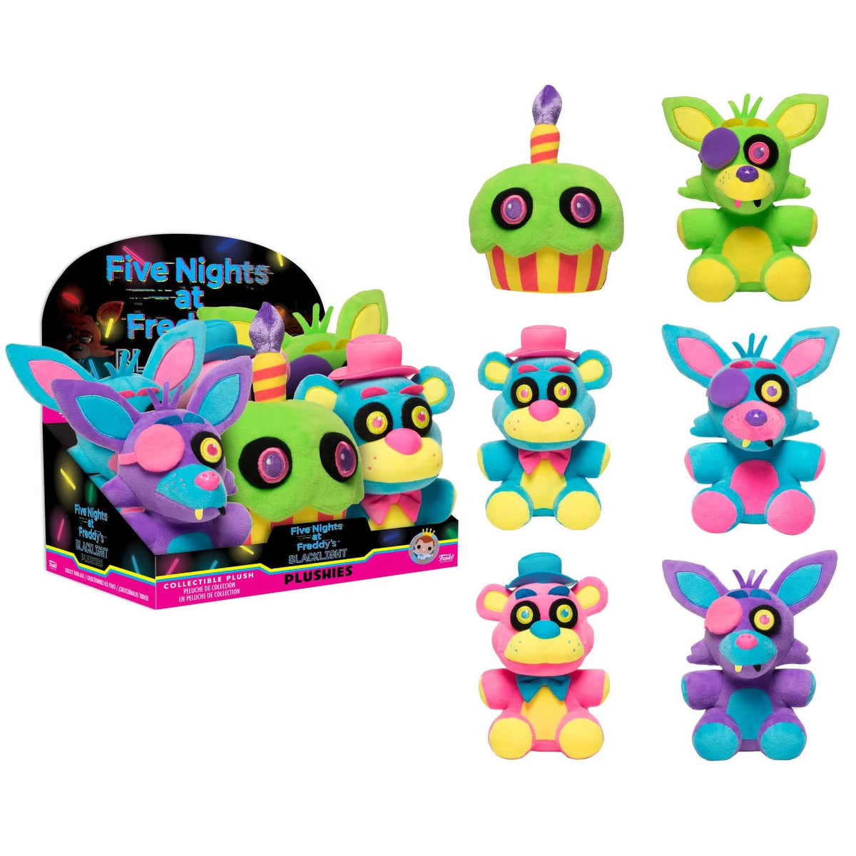Five Nights at Freddy's 6 Inch Plush | Foxy Blacklight (Blue)