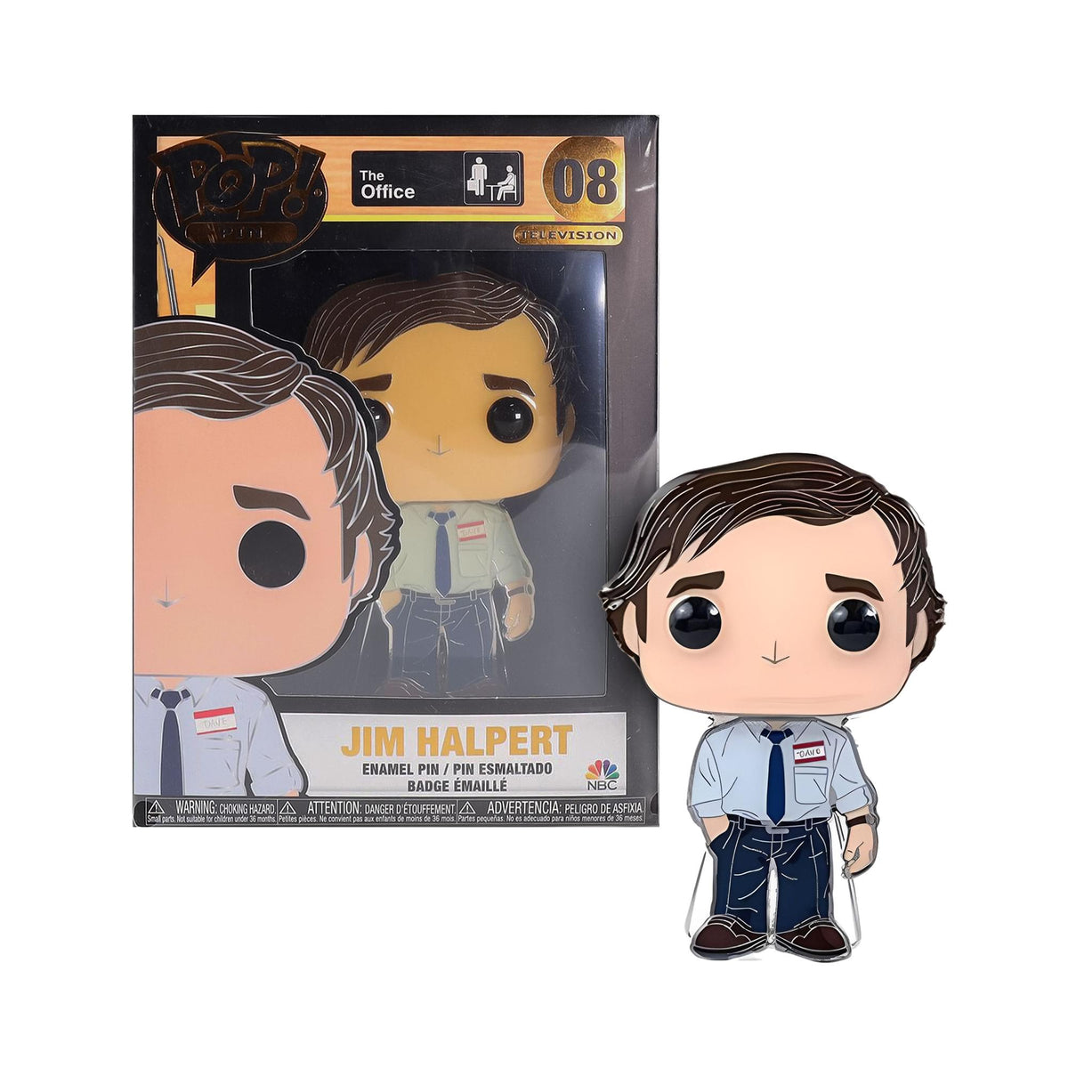 The Office 3 Inch Funko POP Pin | Jim Halpert