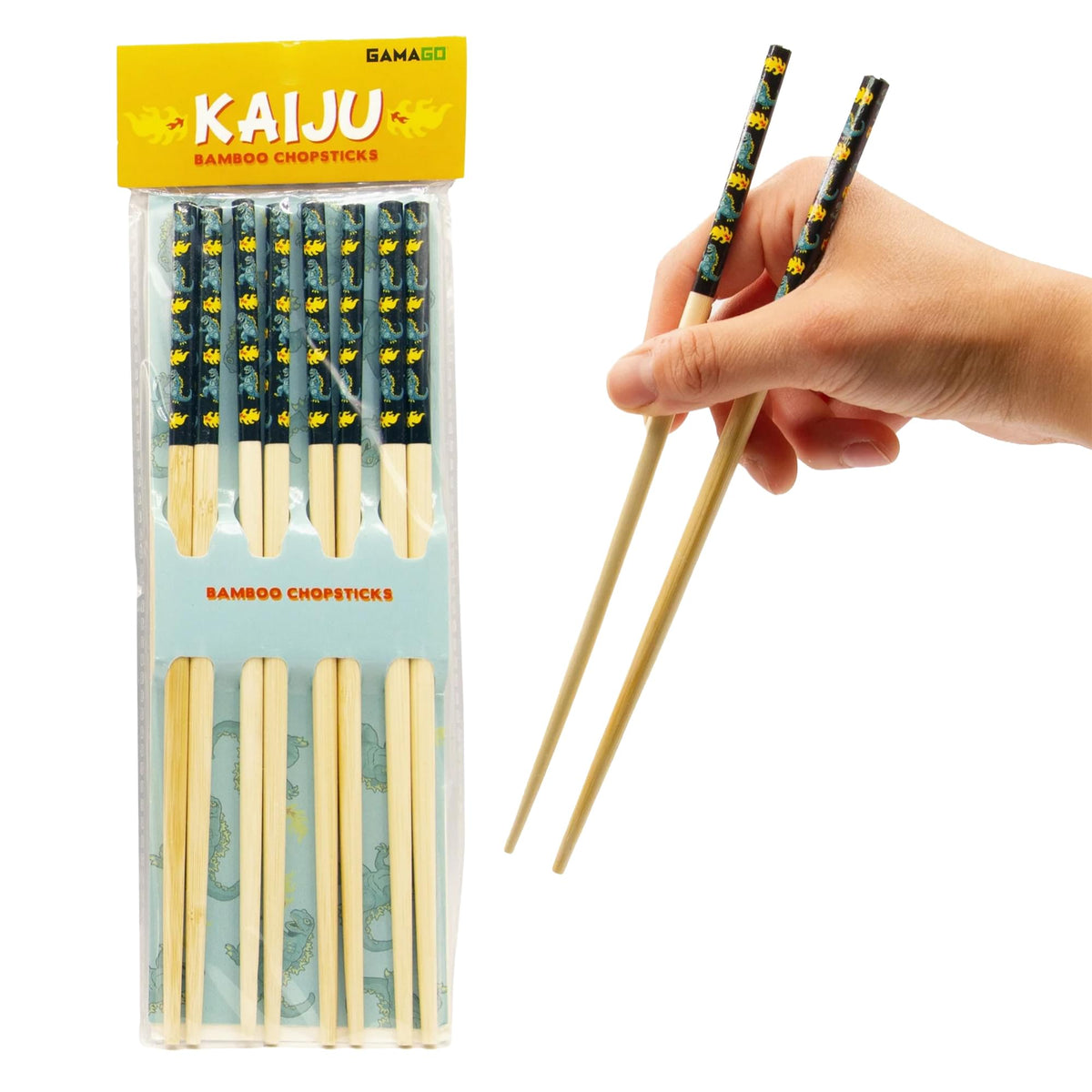 Godzila GAMAGO Cast Bamboo Chopsticks | Set of 4