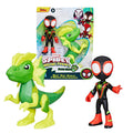 Marvel Spidey and Friends 4-Inch Dino-Webs Set | Miles Morales & Electrosaurus