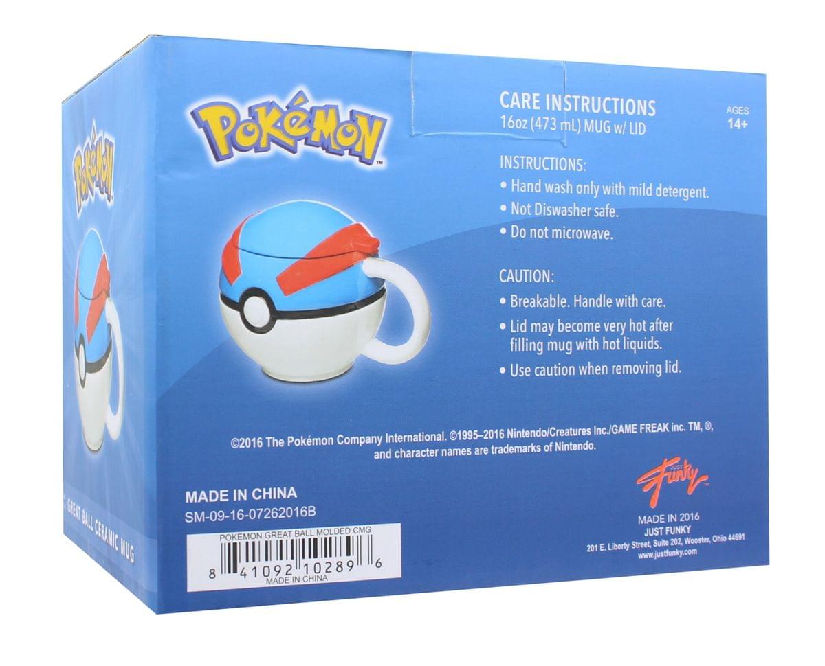 Pokemon Great Ball Sculpted Mug With Lid