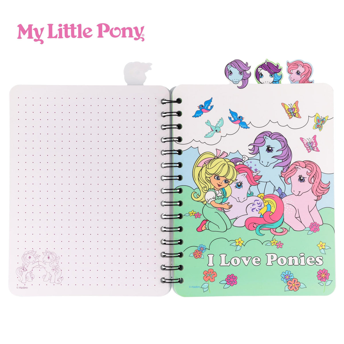 My Little Pony Trio 4-Tab Spiral Notebook With 160 Dotted Sheets | 6 x 9 Inches