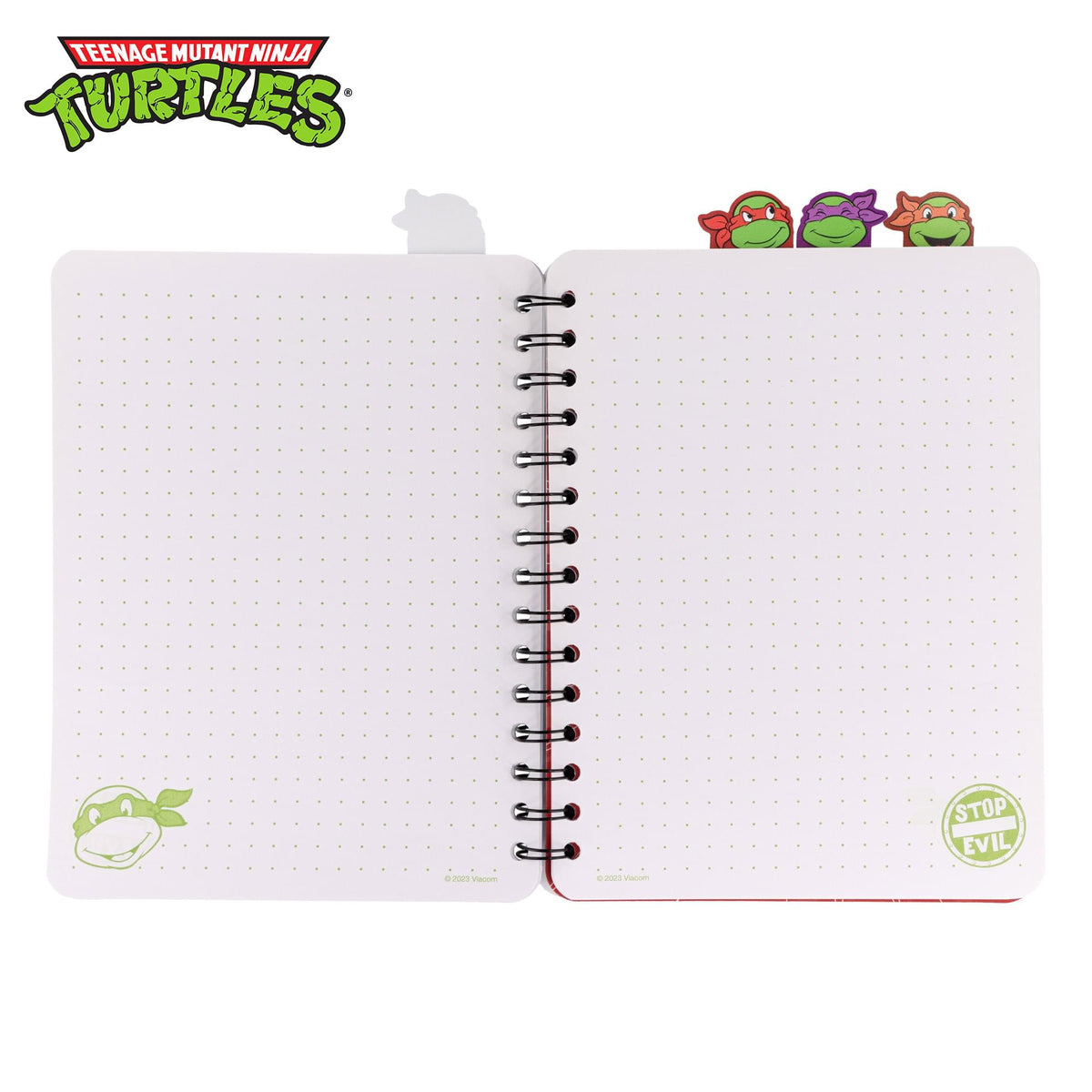 Teenage Mutant Ninja Turtles 4-Tab Spiral Notebook With 160 Dotted Sheets