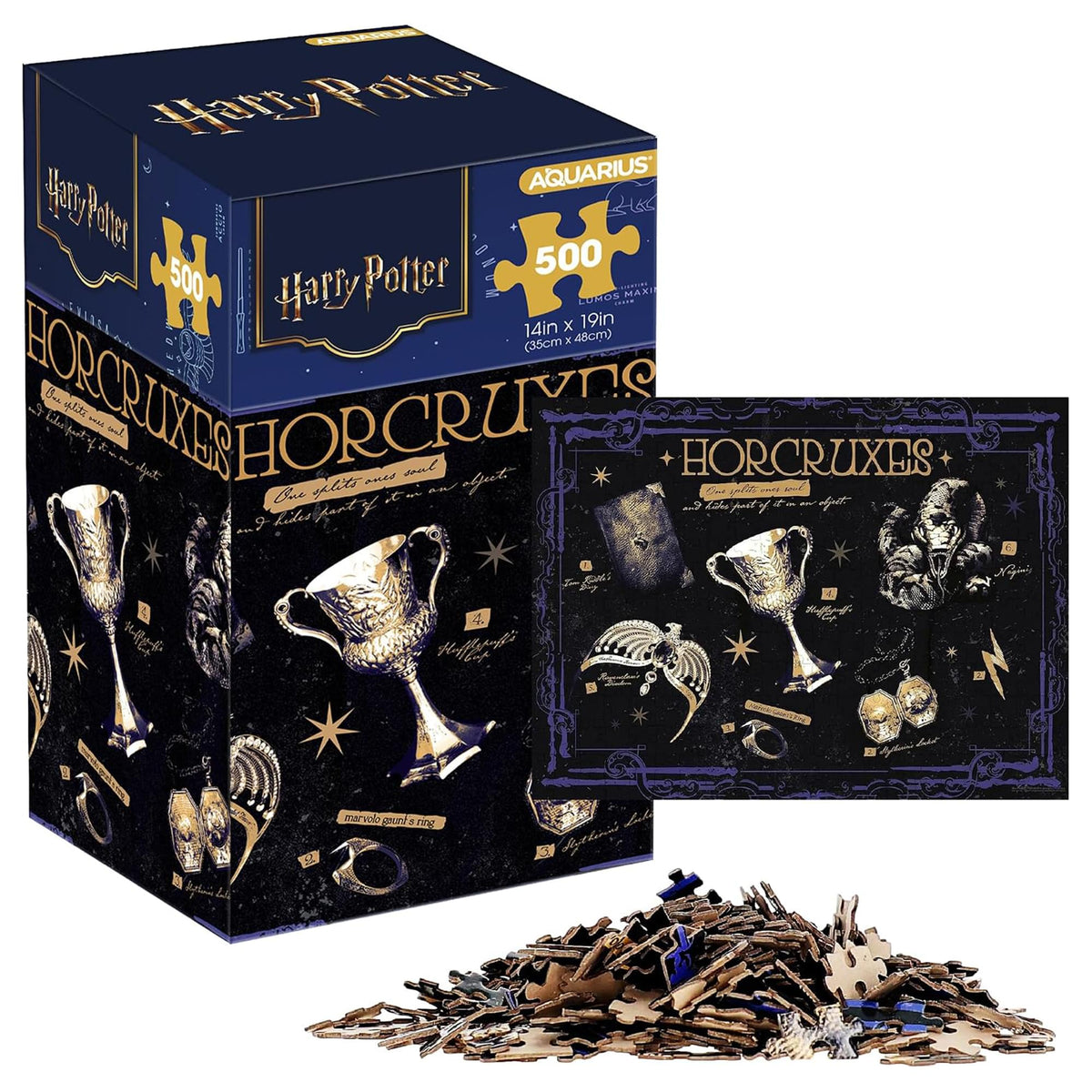 Harry Potter Horcruxes 500-Piece Jigsaw Puzzle | Vertical Box