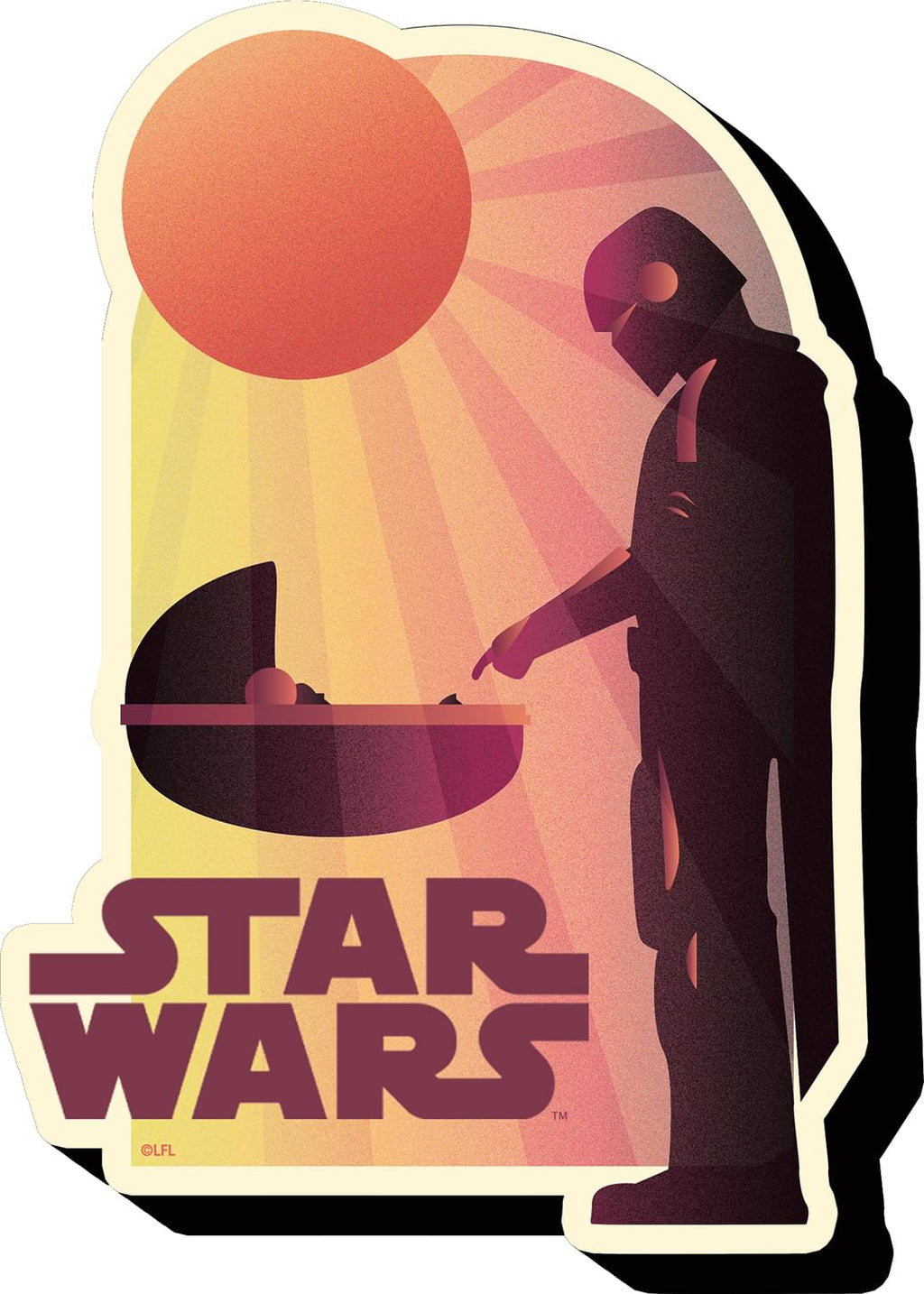 Star Wars The Mandalorian The Child Sunset Funky Chunky Magnet