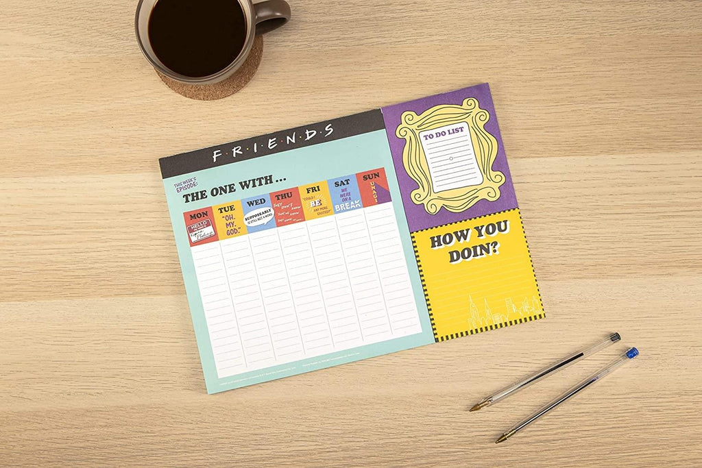 Friends TV Sitcom Themed Desk Planner | Weekly Calendar | 52 Pages