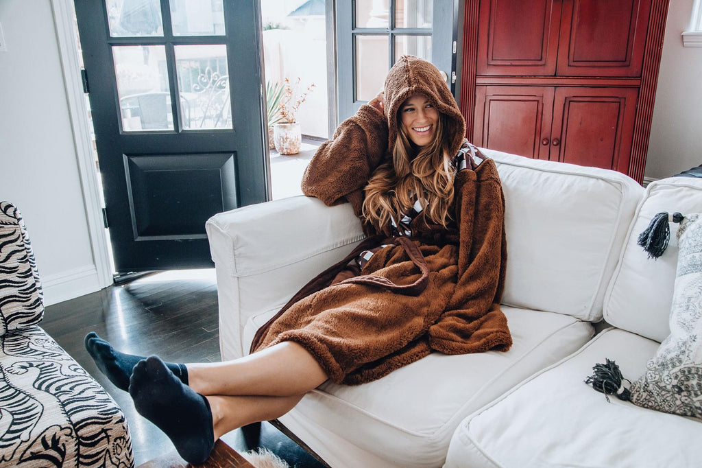 Star Wars Chewbacca Hooded Bathrobe for Adults | One Size Fits Most