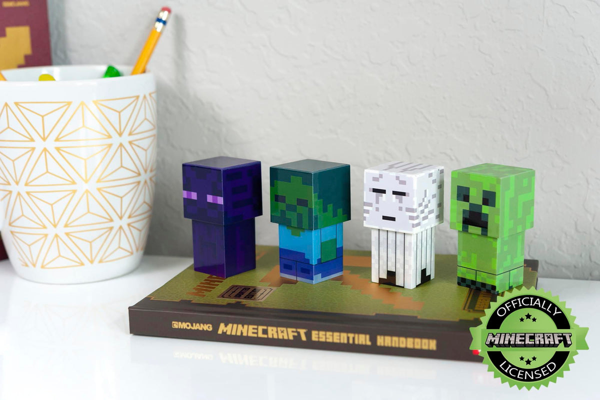 Minecraft Mini Mob 4-Piece Figure Mood Light Set | Battery Operated