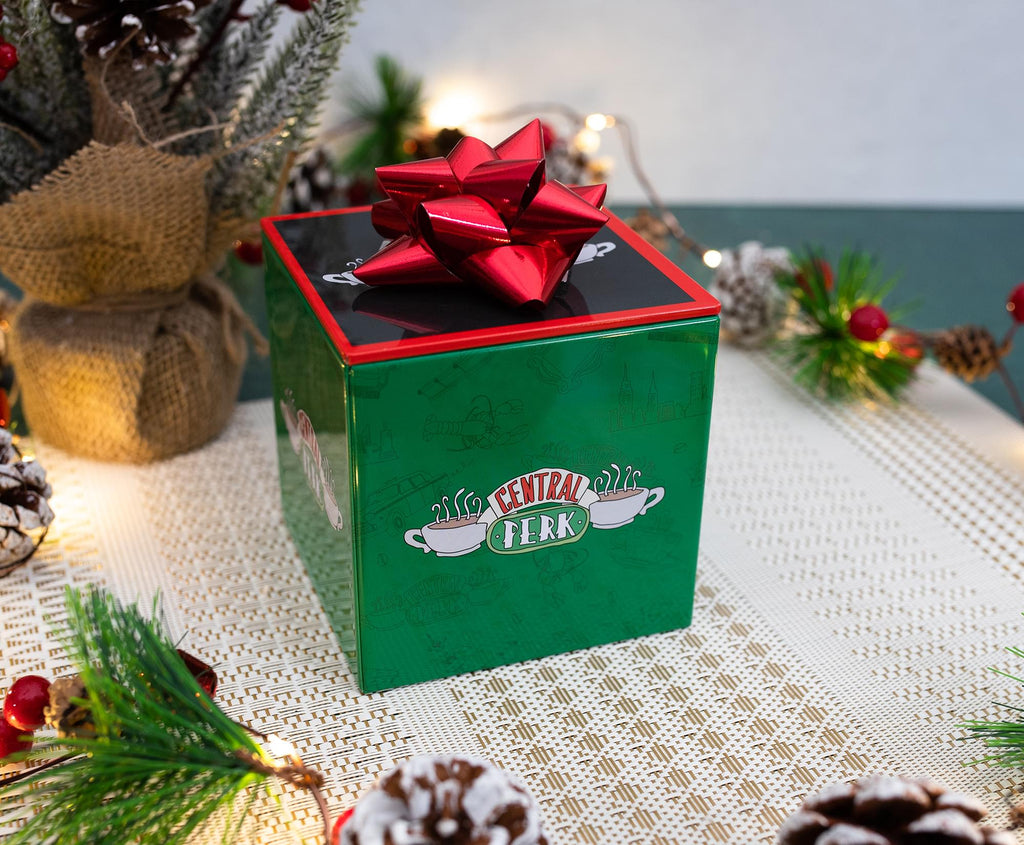 Friends Central Perk Tin Storage Box Cube Organizer with Lid | 4 Inches