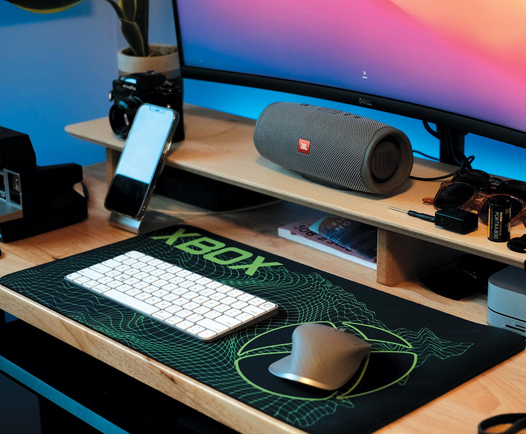 Xbox Black Graphic Desk Mat Cover | 12 x 24 Inches