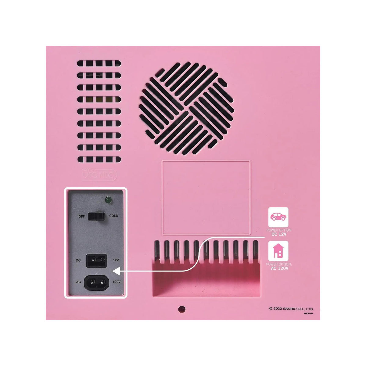 Sanrio Hello Kitty Pink 6.7L Single Door Mini Fridge