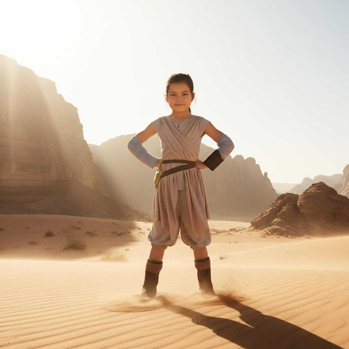 Star Wars The Force Awakens Rey Deluxe Child Costume