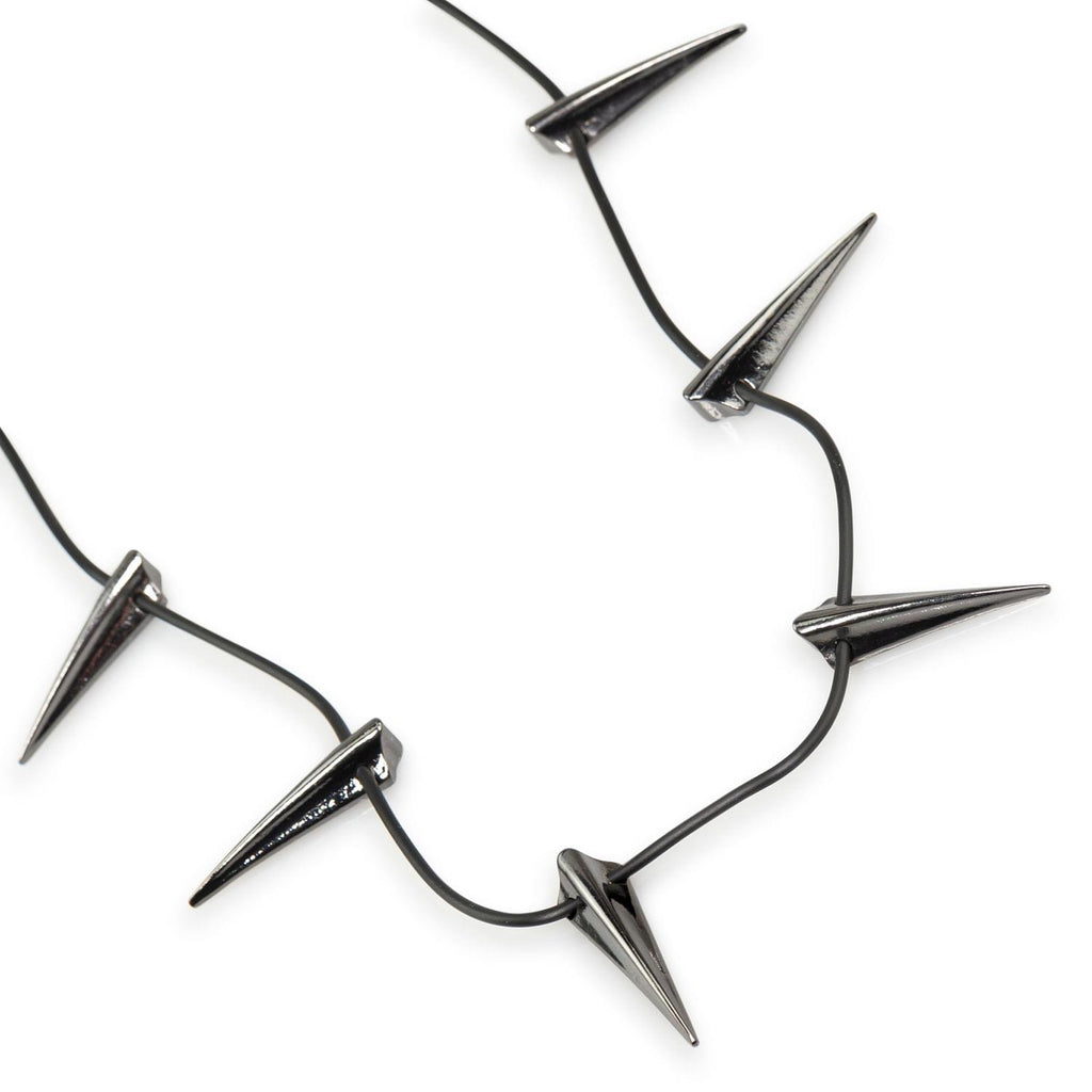 Marvel Black Panther Claw Necklace (10 Steel Claws, Leather Collar)
