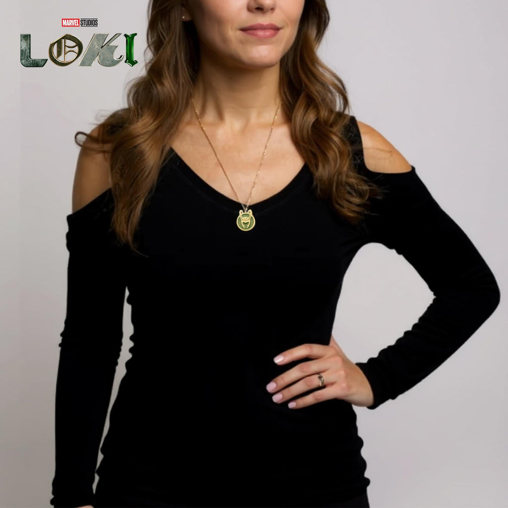 Marvel Loki Helmet Pendant Necklace