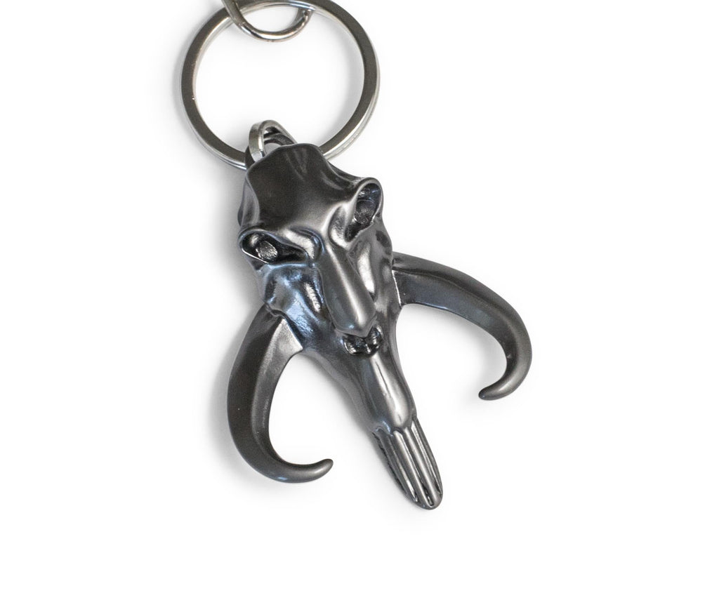 Star Wars Mandalorian Mythosaur Logo 3D Flat Back Heavy Duty Metal Car Keychain
