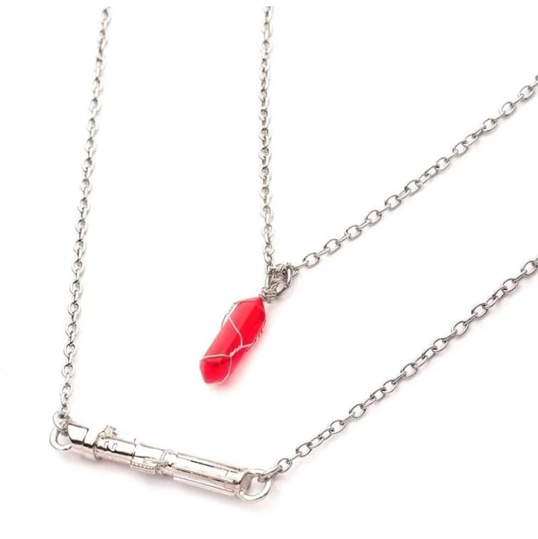 Star Wars Darth Vader Lightsaber Handle and Crystal Pendants