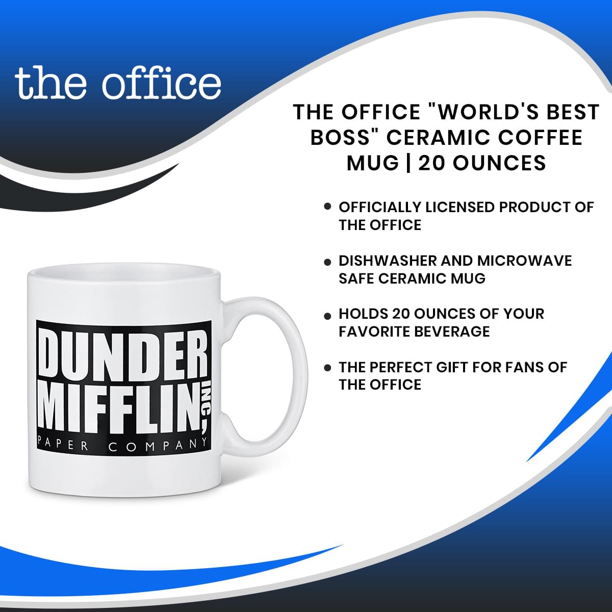 The Office "World's Best Boss" Ceramic Coffee Mug | 20 ounces