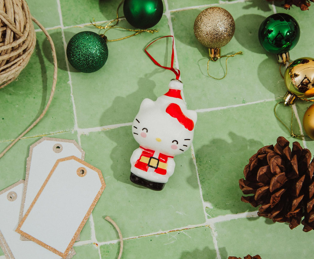 Sanrio Hello Kitty Santa 4-Inch Shatterproof Decoupage Ornament