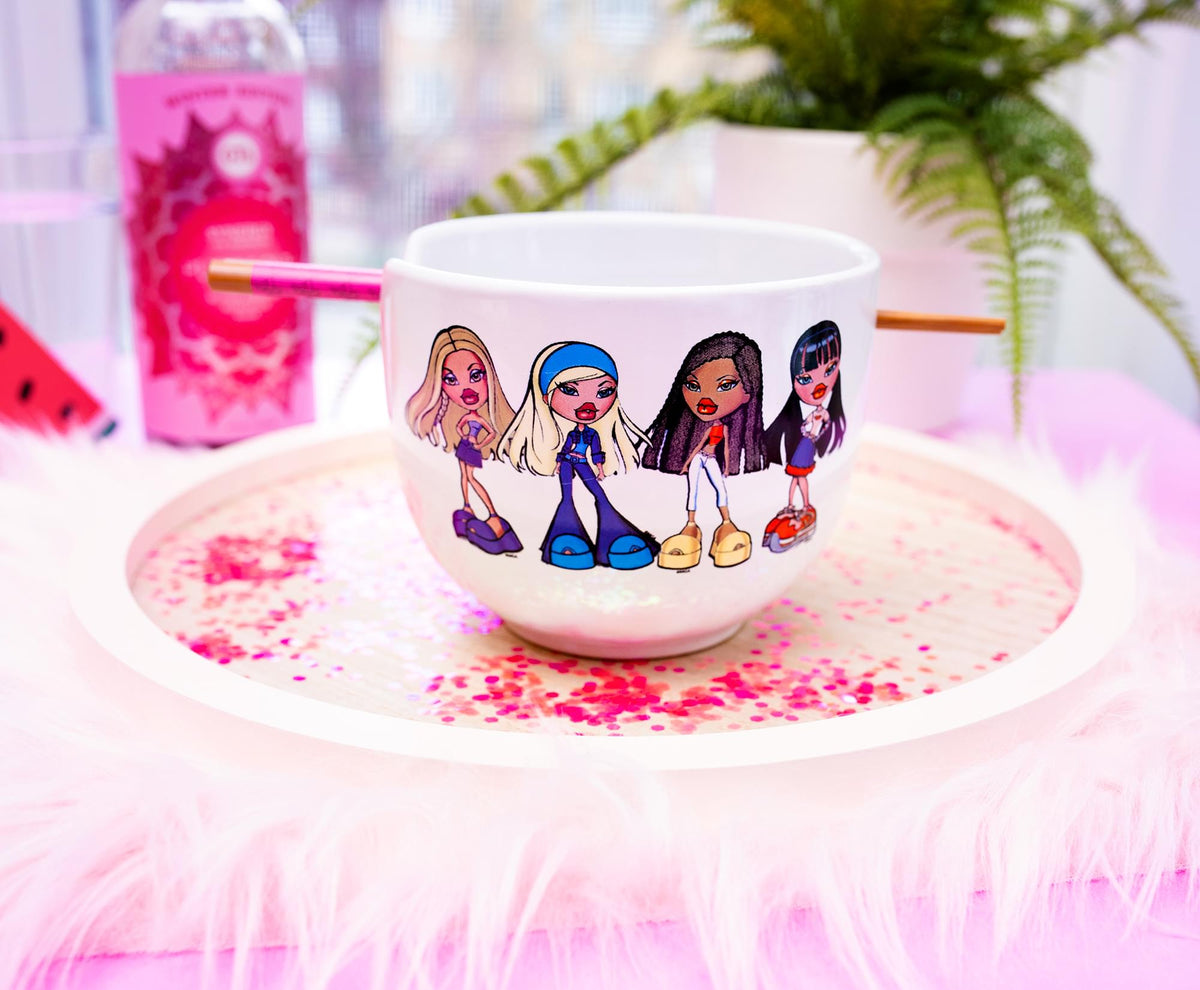 Bratz 20-Ounce Ceramic Ramen Bowl and Chopstick Set