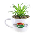 Friends Central Perk Mug 7-Inch Ceramic Planter With Artificial Succulent