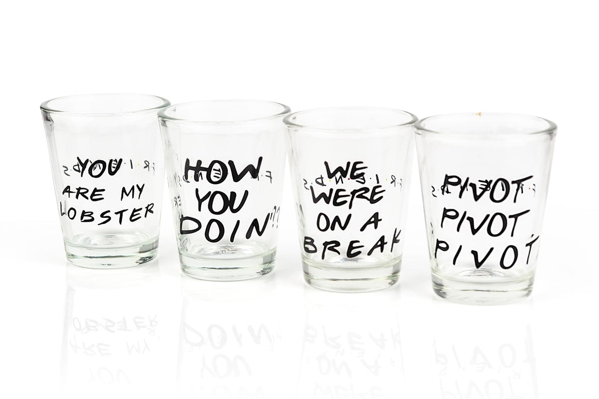 Friends Quotes 1.5oz Mini Glasses | Set of 4