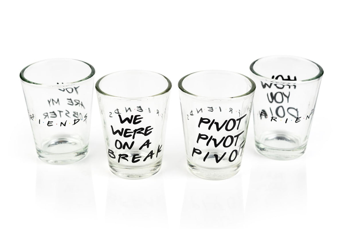Friends Quotes 1.5oz Mini Glasses | Set of 4