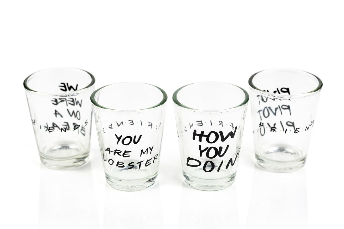 Friends Quotes 1.5oz Mini Glasses | Set of 4