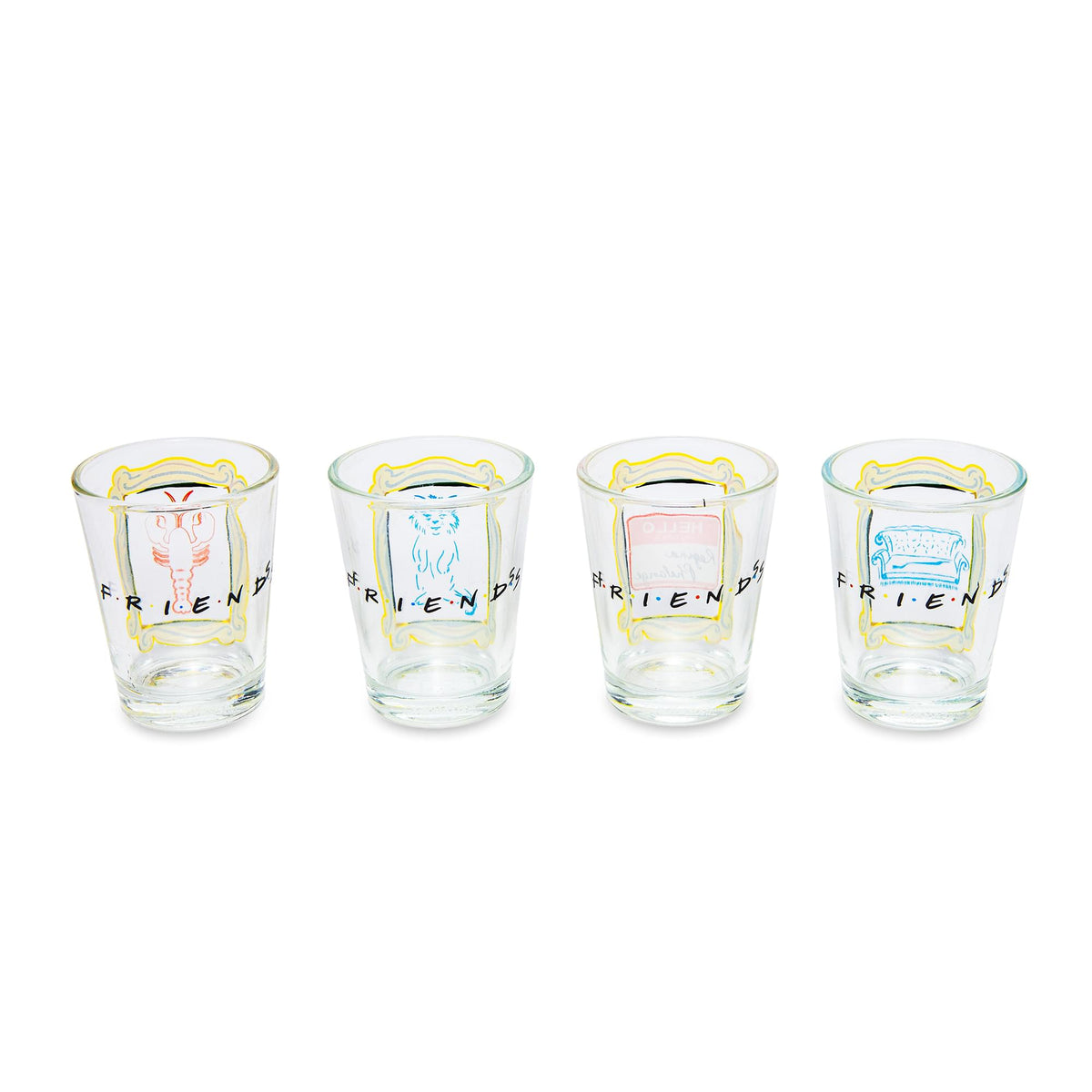 Friends Framed Icons 1.5-Ounce Mini Shot Glasses | Set of 4
