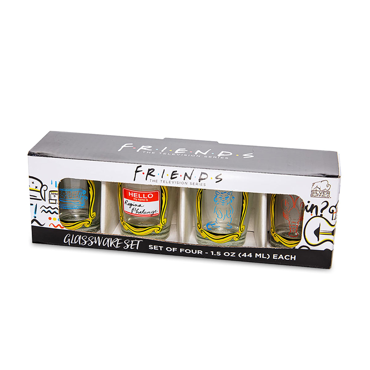 Friends Framed Icons 1.5-Ounce Mini Shot Glasses | Set of 4
