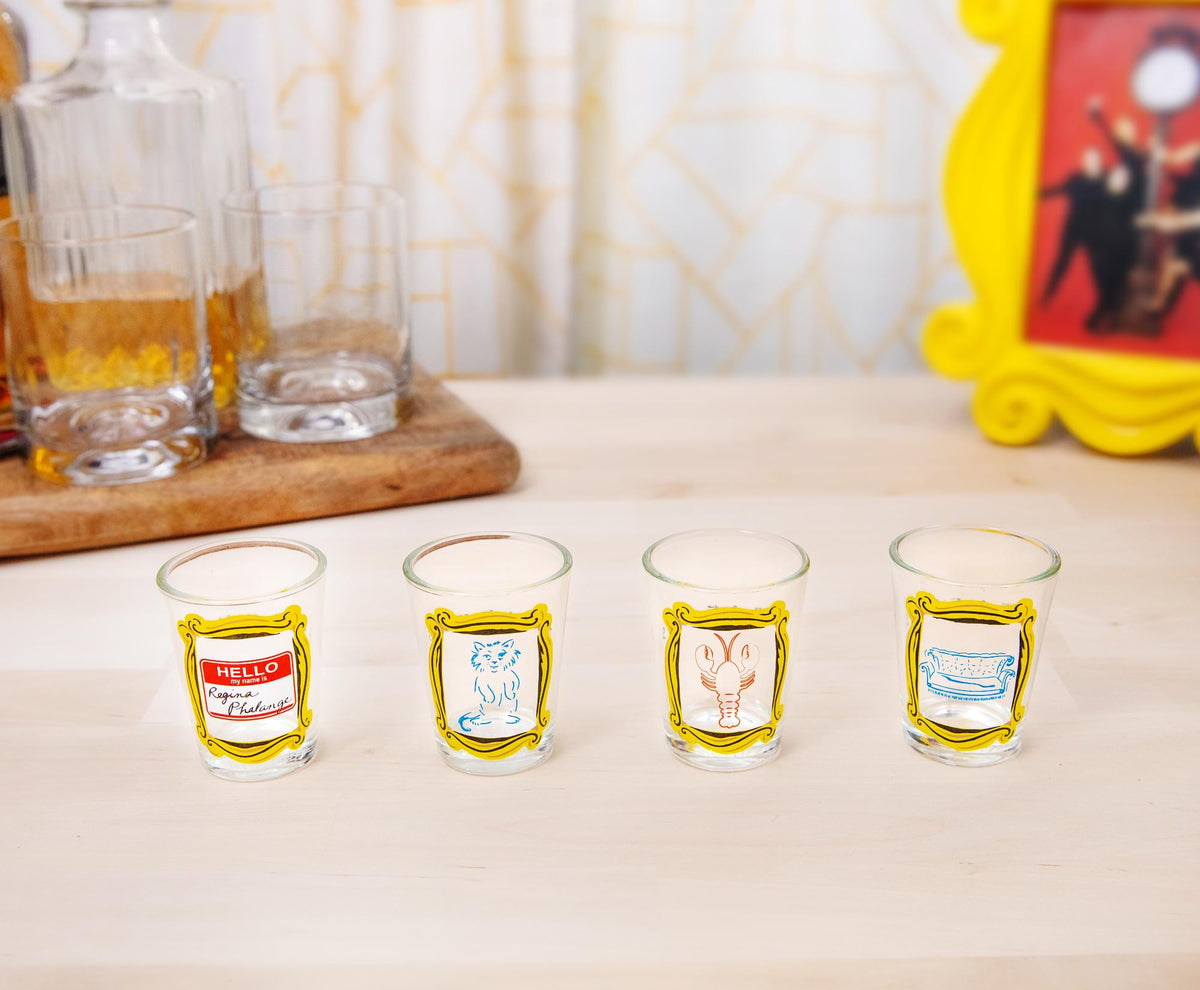 Friends Framed Icons 1.5-Ounce Mini Shot Glasses | Set of 4